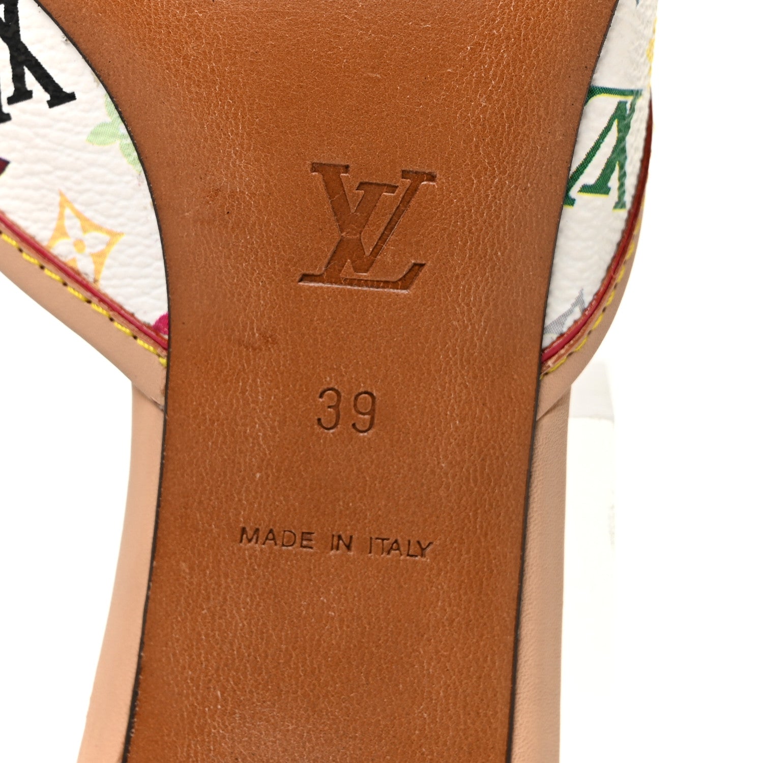 Louis Vuitton Monogram Multicolor Sandal Mule 39 White 6 of 9