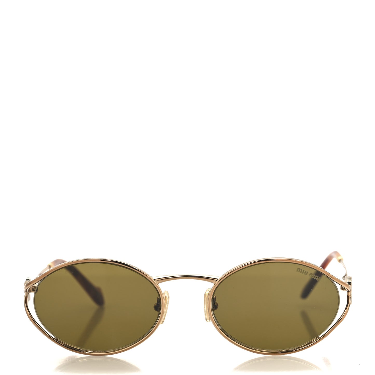 Metal Oval Sunglasses SMU52Y Tortoise
