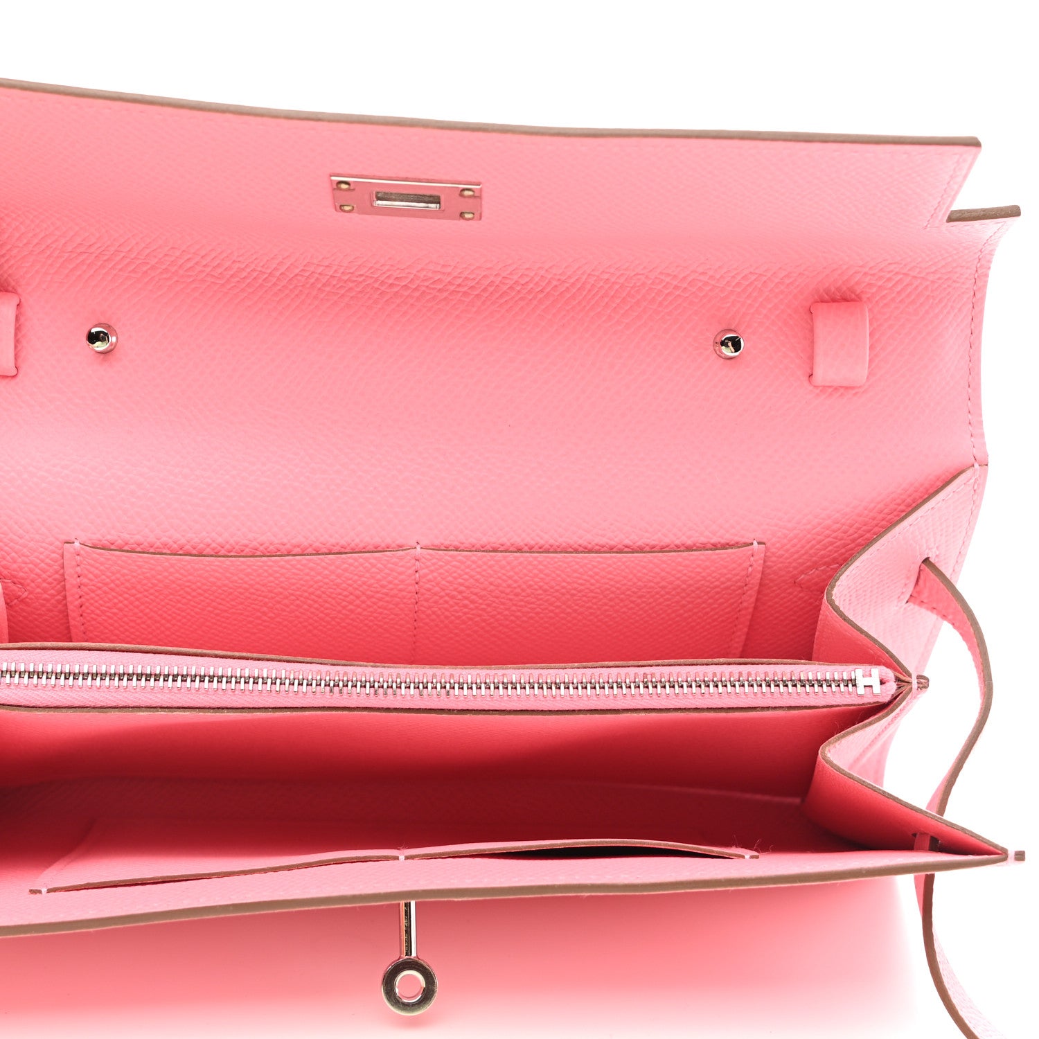 Hermes Epsom Kelly Wallet To Go Rose Confetti 4 of 8