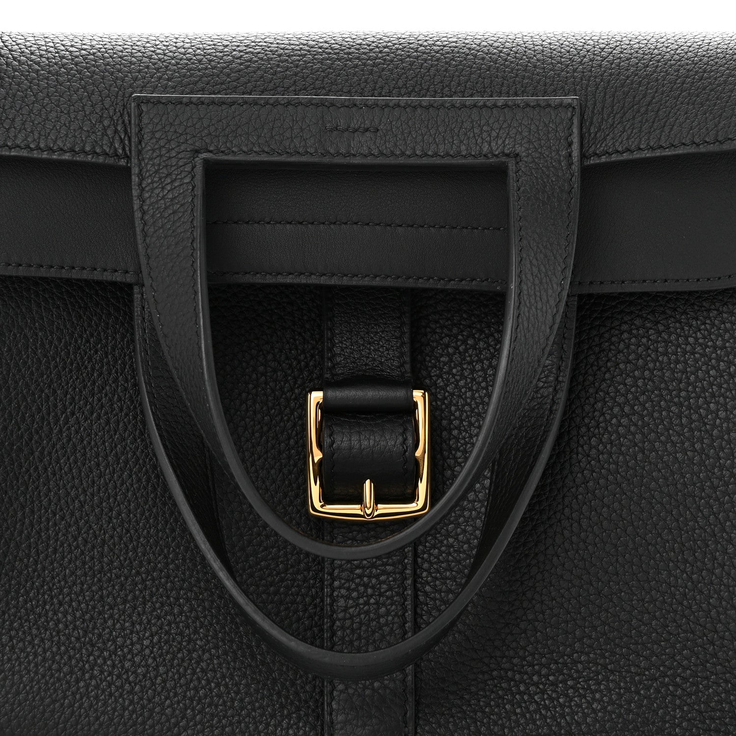 Hermes Taurillon Clemence Halzan 31 GM Black 8 of 14