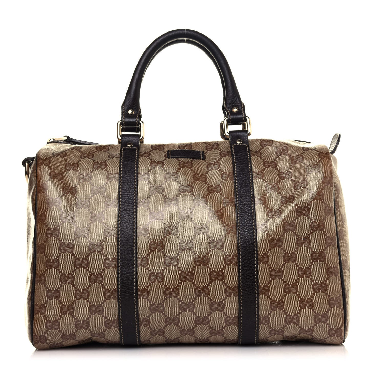 Crystal Monogram Medium Joy Boston Dark Brown
