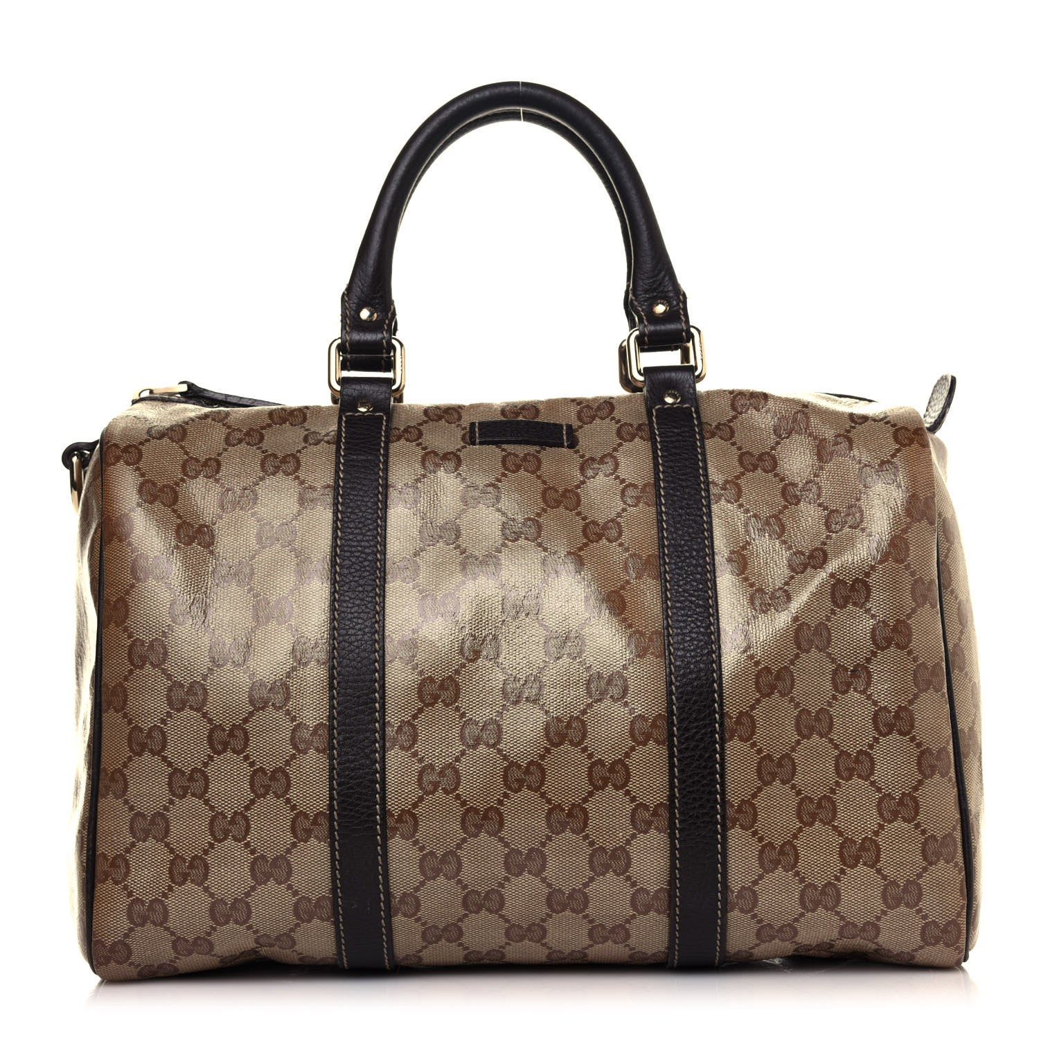 Gucci Crystal Monogram Medium Joy Boston Dark Brown 1 of 11