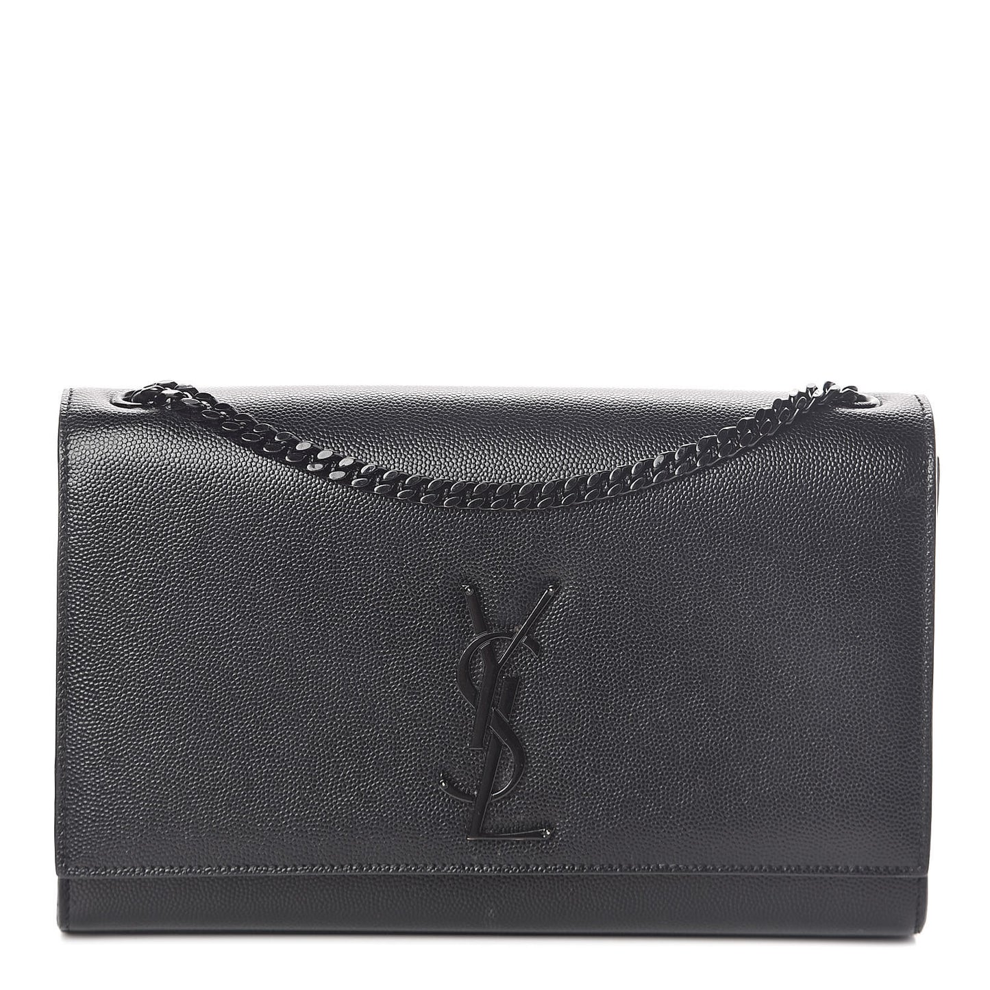 Grain De Poudre Medium Classic Monogram Kate Satchel Black