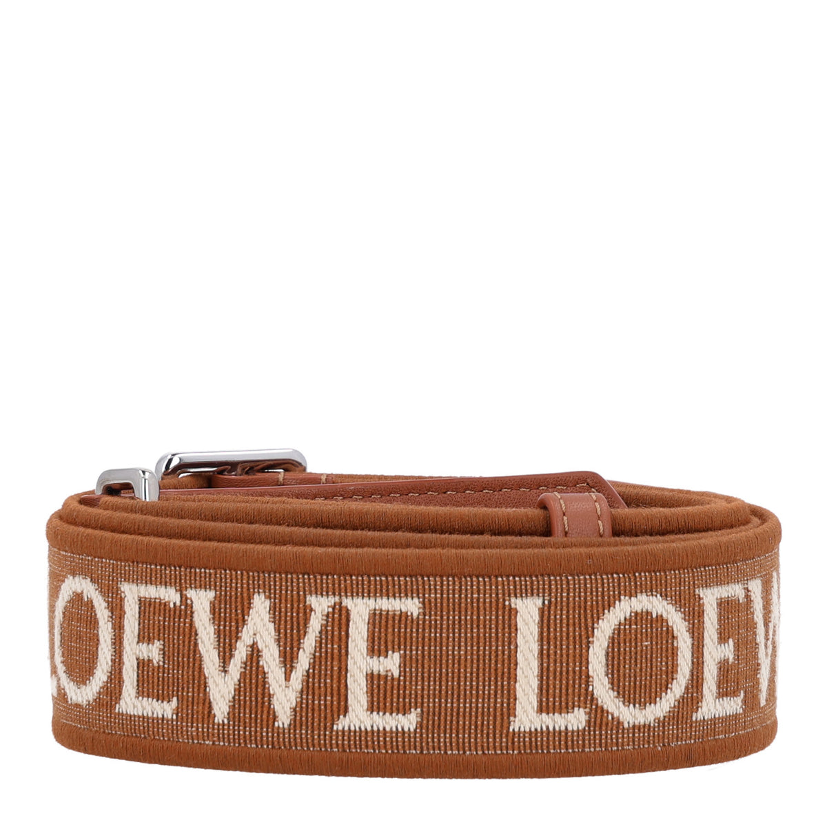 Loewe Calfskin Jacquard Anagram Strap  Tan 2 of 5