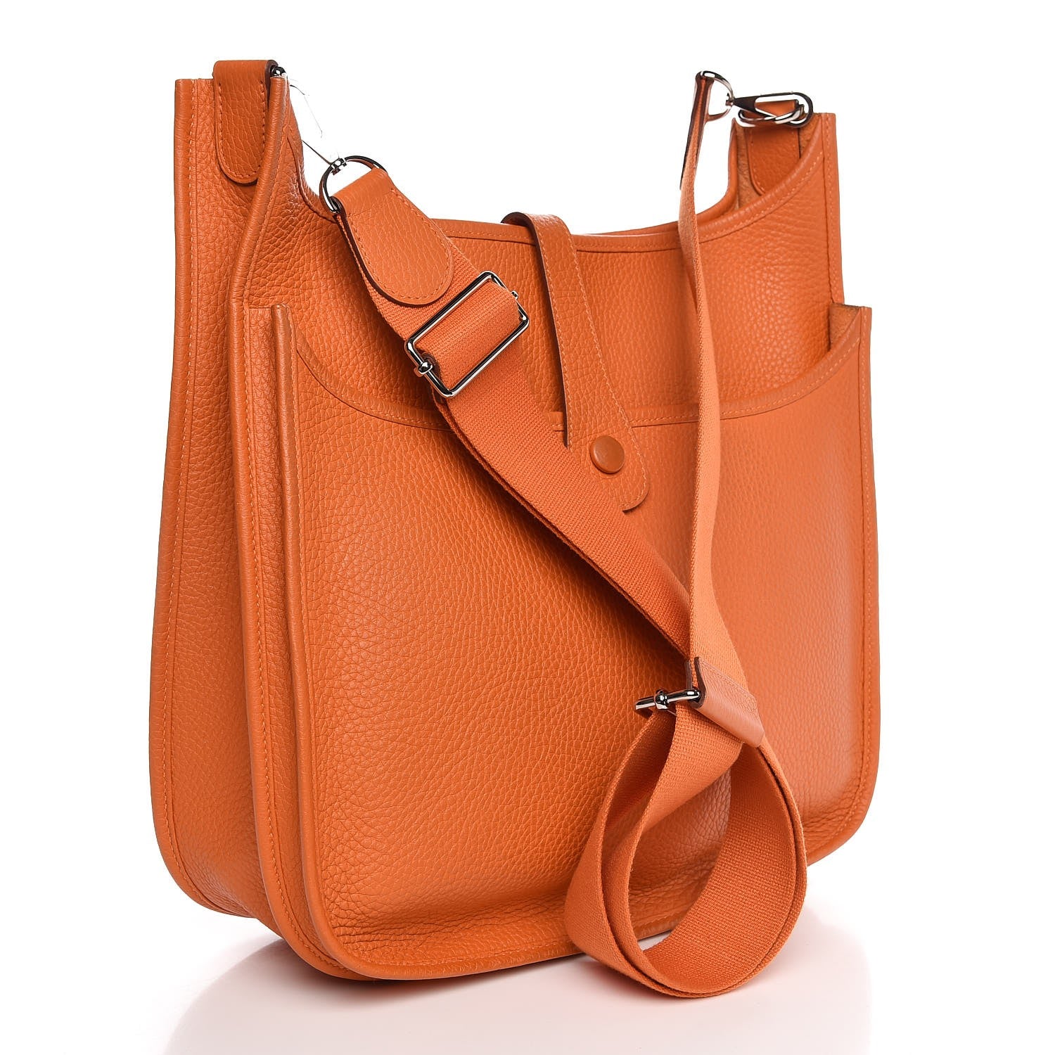 Hermes Taurillon Clemence Evelyne III GM Orange 3 of 9
