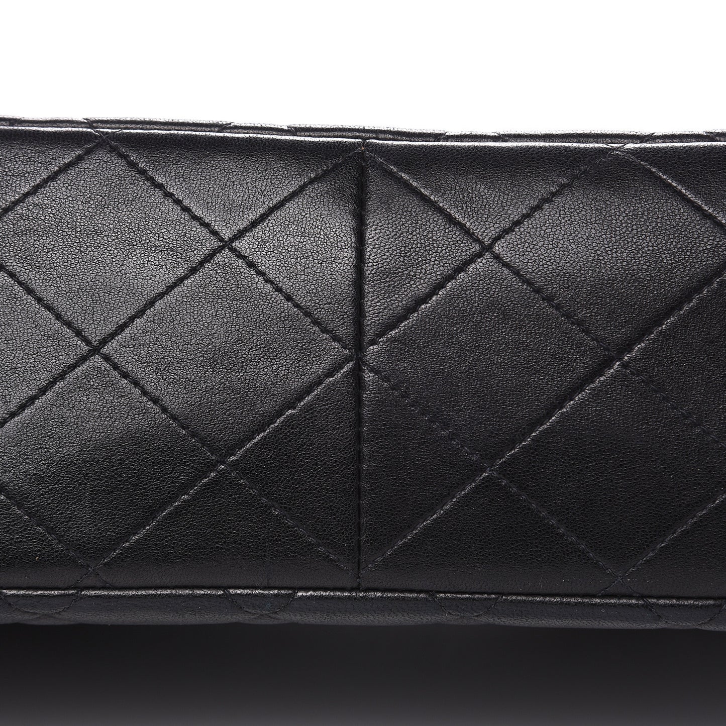 Lambskin Quilted XL Jumbo Single Flap Black