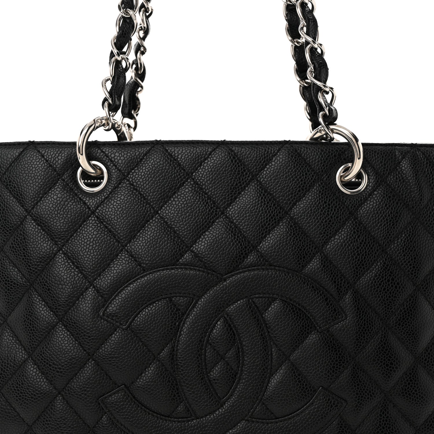 Chanel Caviar Quilted Grand Shopping Tote GST Black 8 of 14