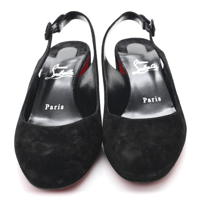 Christian Louboutin Veau Velours So Jane Sling 55 Pump 38.5 Black 3 of 8