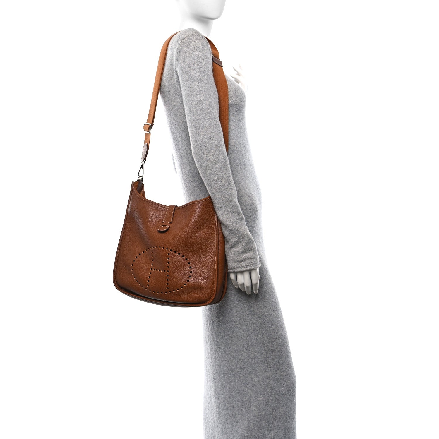 Hermes Taurillon Clemence Evelyne III GM Gold 2 of 10