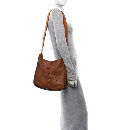 Hermes Taurillon Clemence Evelyne III GM Gold 2 of 10