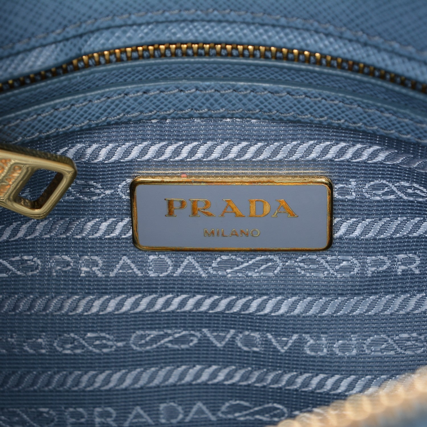 Prada Saffiano Lux Small Promenade Tote Aviazione 6 of 10