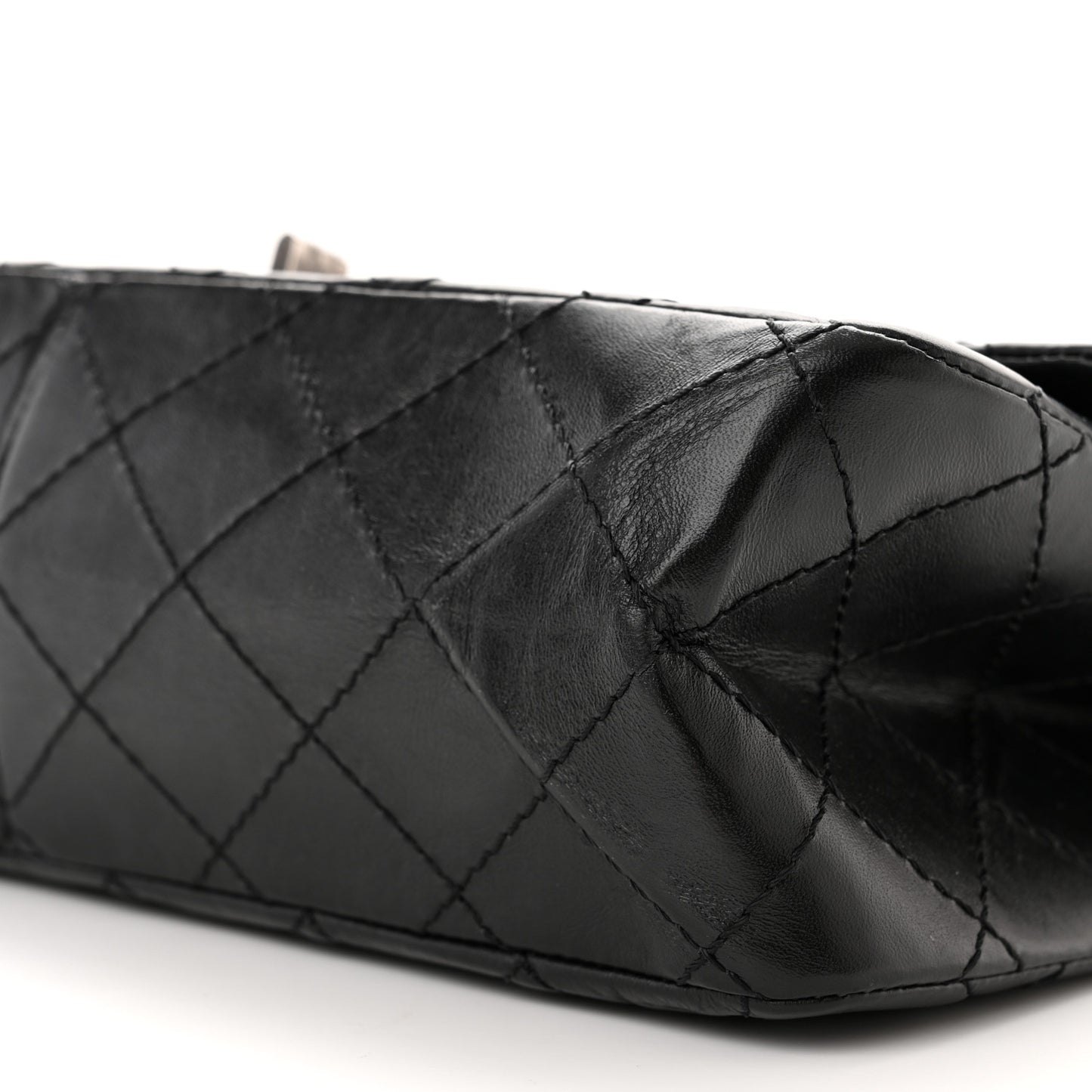 Aged Calfskin Quilted 2.55 Reissue 226 Flap Black