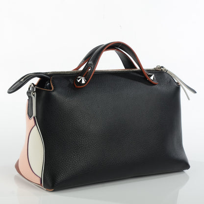 Fendi Vitello Dolce Marquetry Medium By The Way Boston Bag Black Multicolor 3 of 8