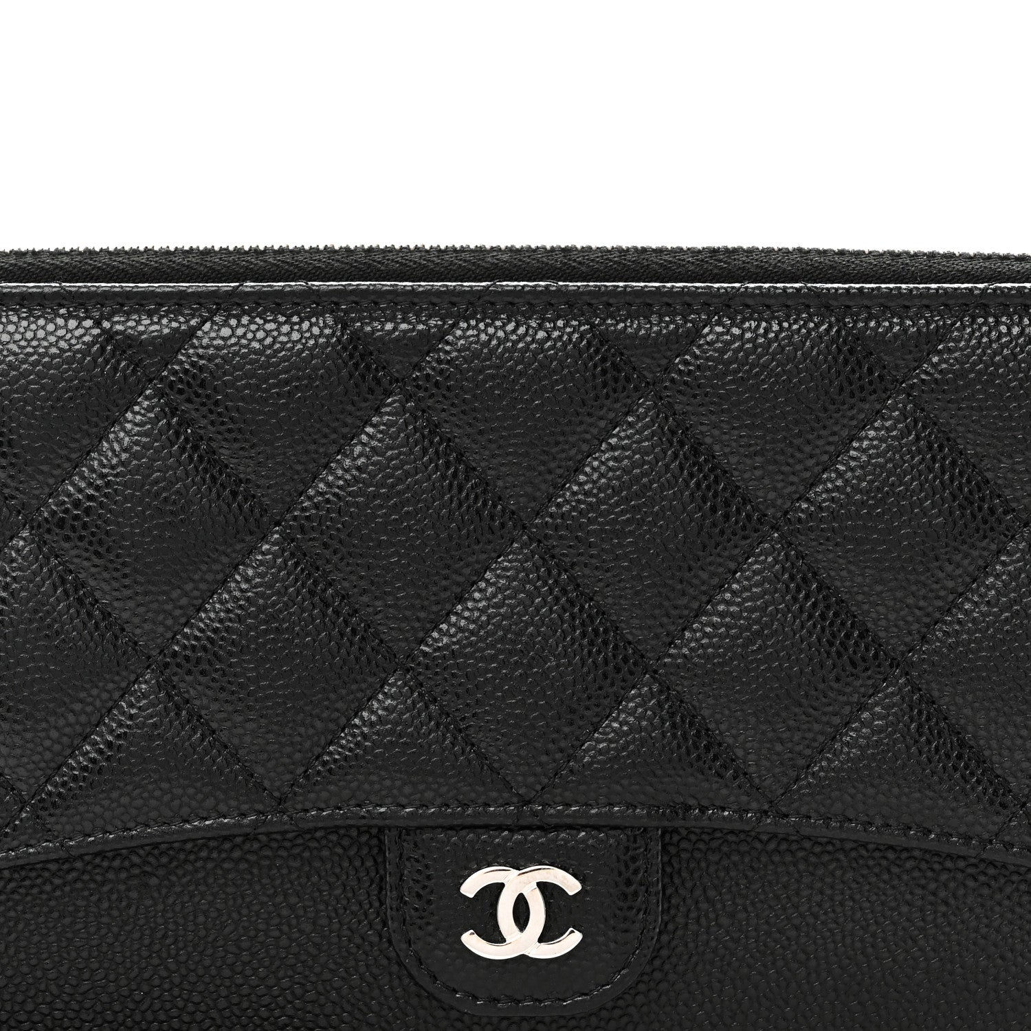 Chanel Caviar Quilted Classic Pouch With Handle Black 7 of 10