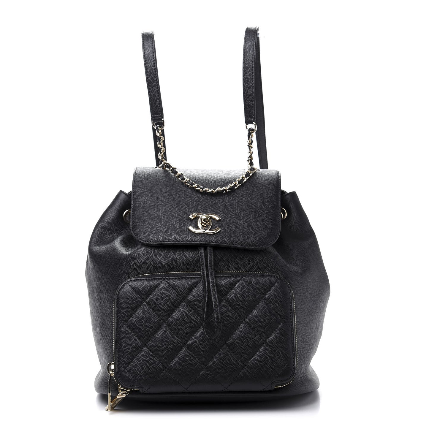 Caviar Quilted Business Affinity Backpack Black