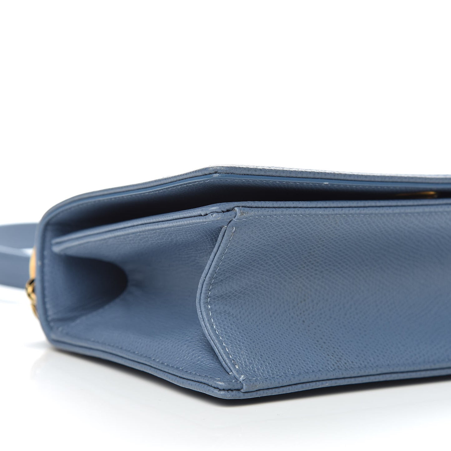 Grained Calfskin Small Diorama Flap Bag Denim