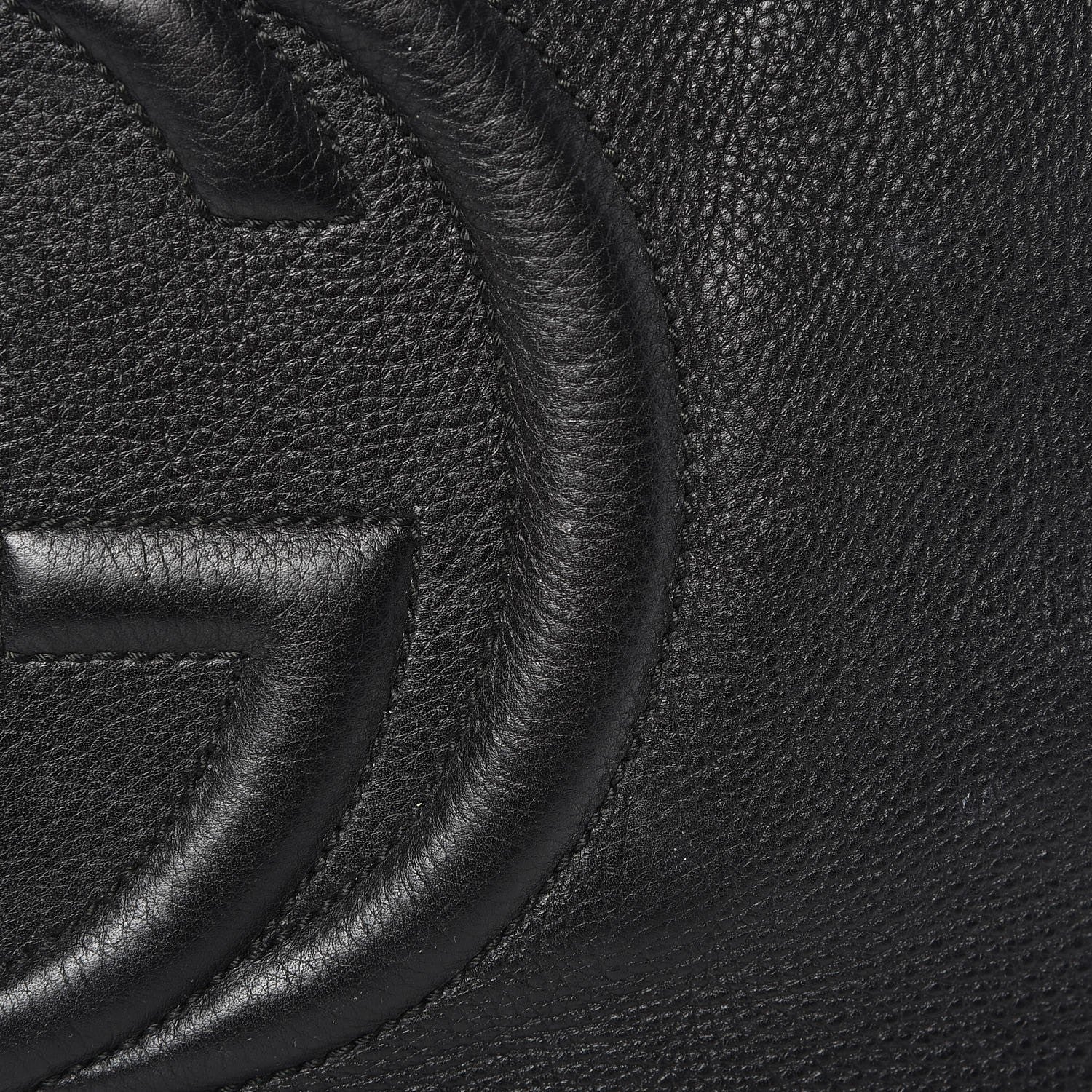 Gucci Pebbled Calfskin Medium Soho Chain Shoulder Bag Black 9 of 13