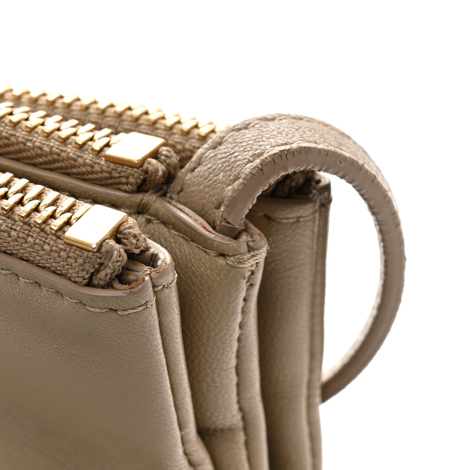 Celine Liege Calfskin Large Trio Crossbody Bag Taupe 1880082