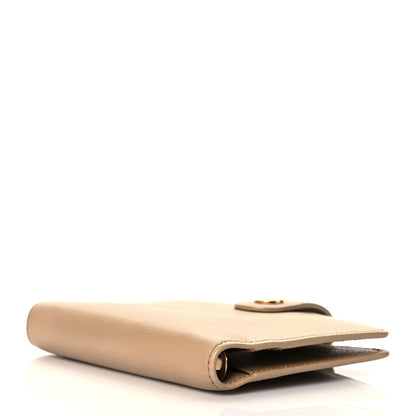 Chanel Grained Calfskin CC Button Pocket Agenda Cover Beige 4 of 10
