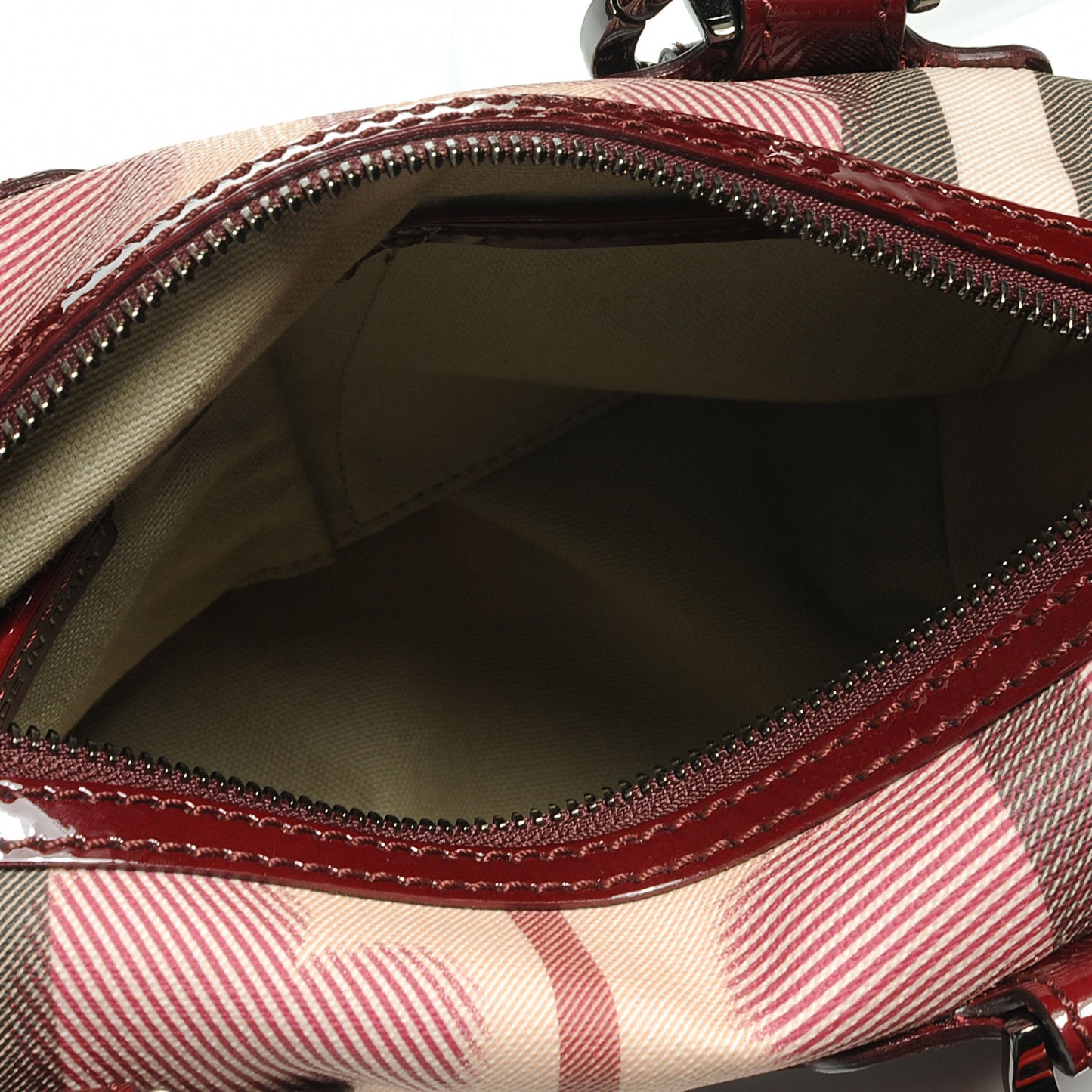 Nova Check Heart Small Chester Bowling Bag Berry Red
