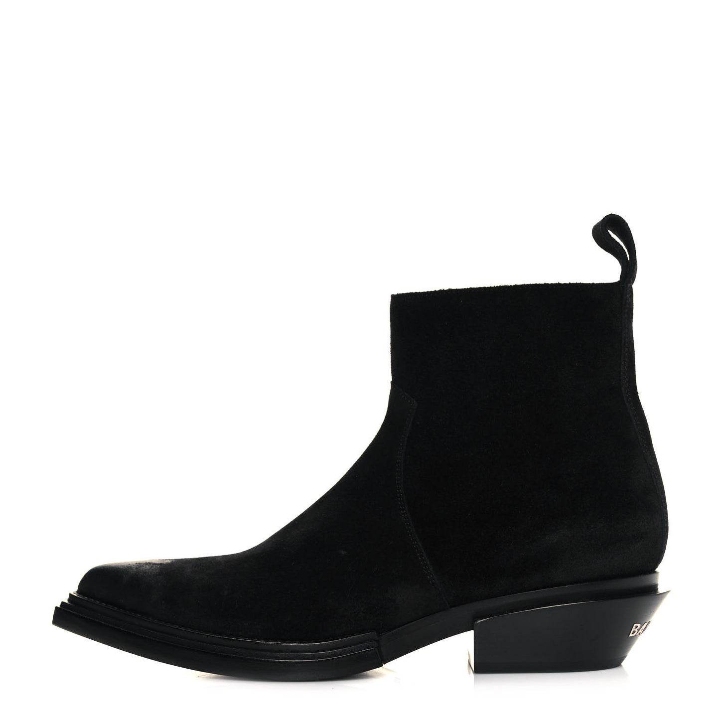 Suede Santiag Western Boots 38.5 Black