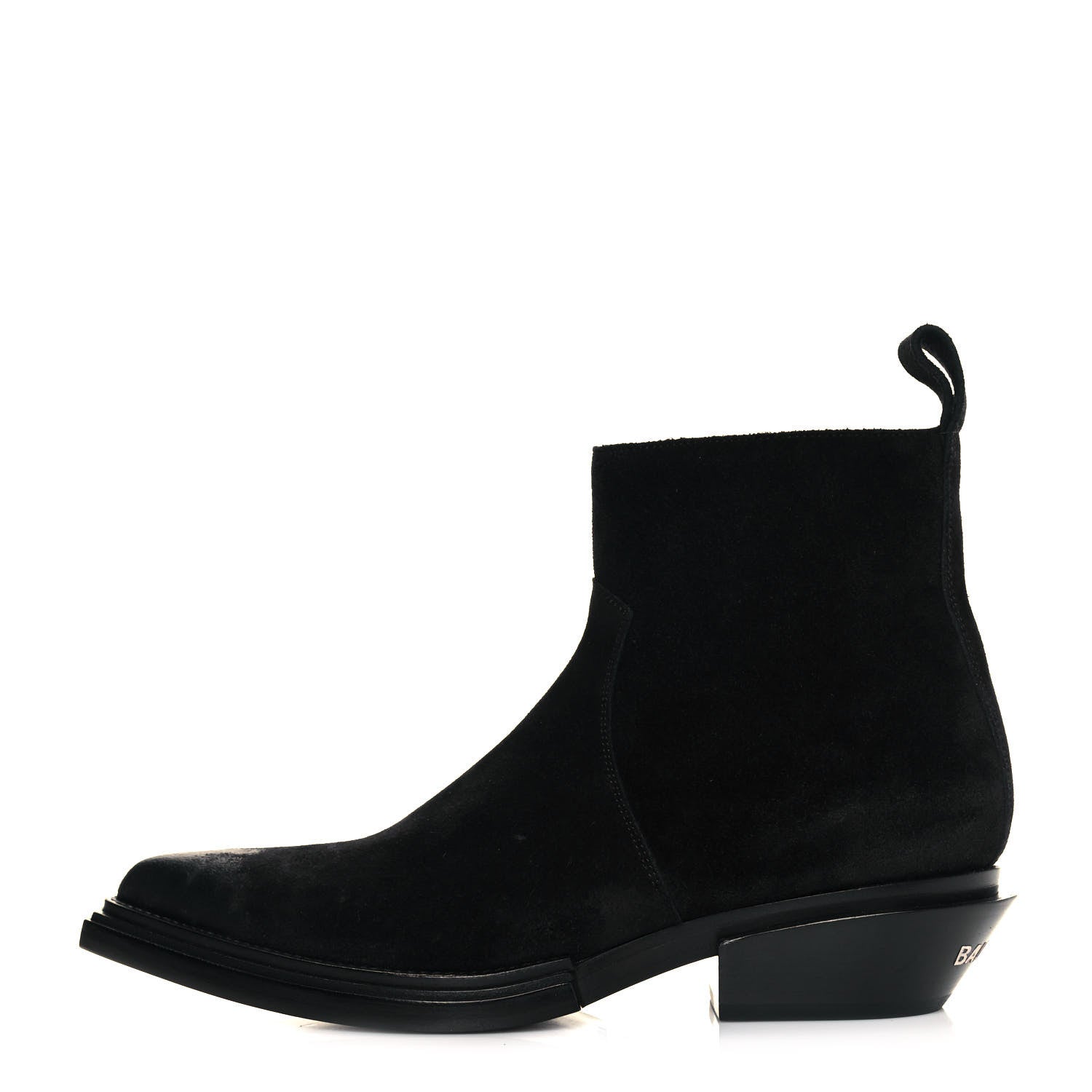Balenciaga Suede Santiag Western Boots 38.5 Black 1 of 7