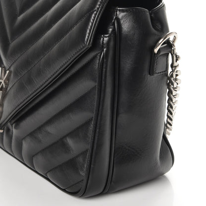 Saint Laurent Calfskin Y Quilted Monogram Loulou Shoulder Bag Black 8 of 10