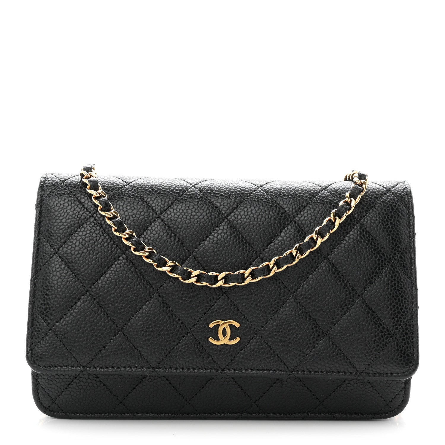 Chanel Caviar Quilted Wallet On Chain WOC Black 1 of 12