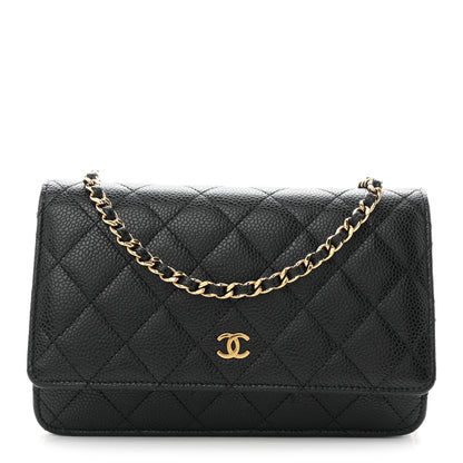 Chanel Caviar Quilted Wallet On Chain WOC Black 1 of 12