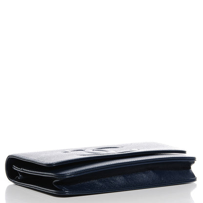 Chanel Caviar Timeless CC Wallet on Chain WOC Navy Blue 4 of 9