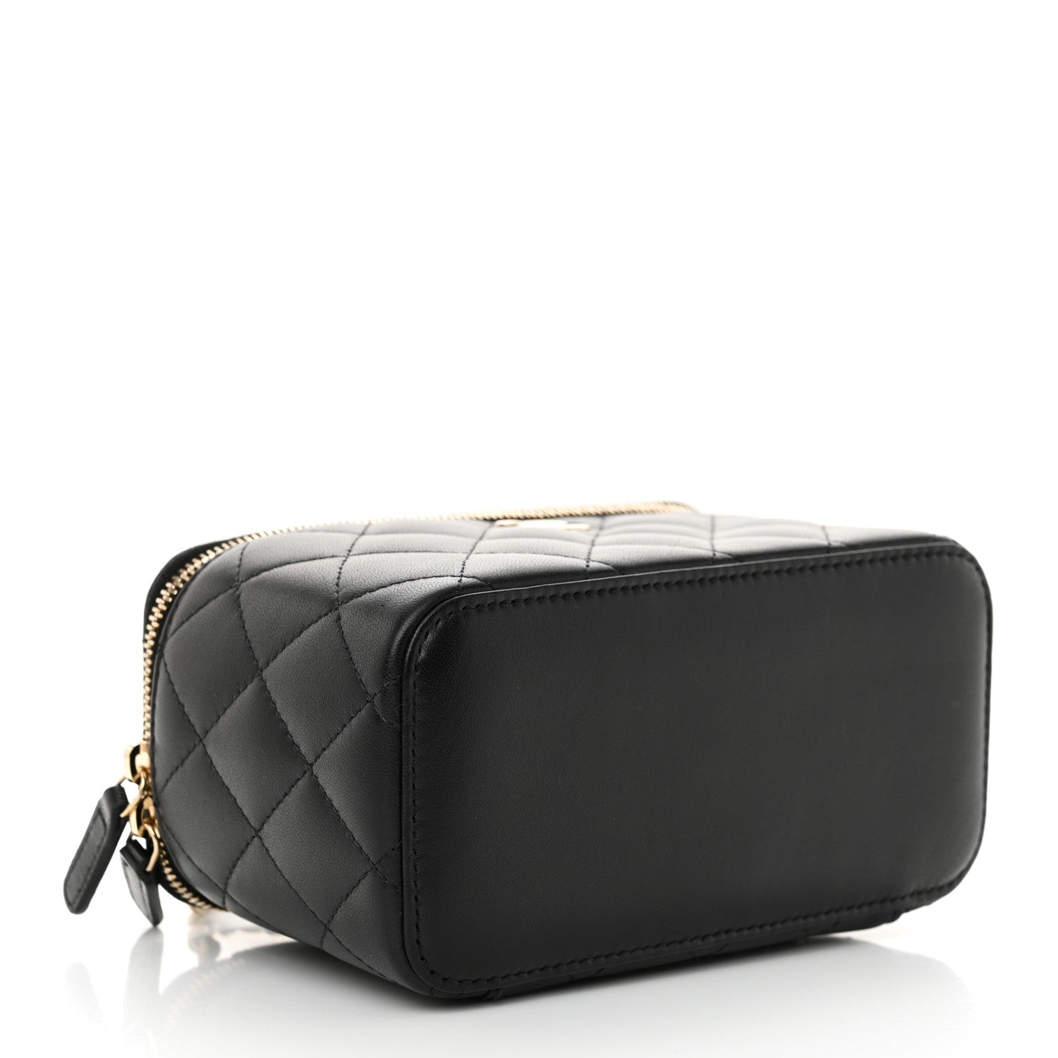 Chanel Lambskin Quilted Small Top Handle Vanity Case With Chain Black 4 of 10