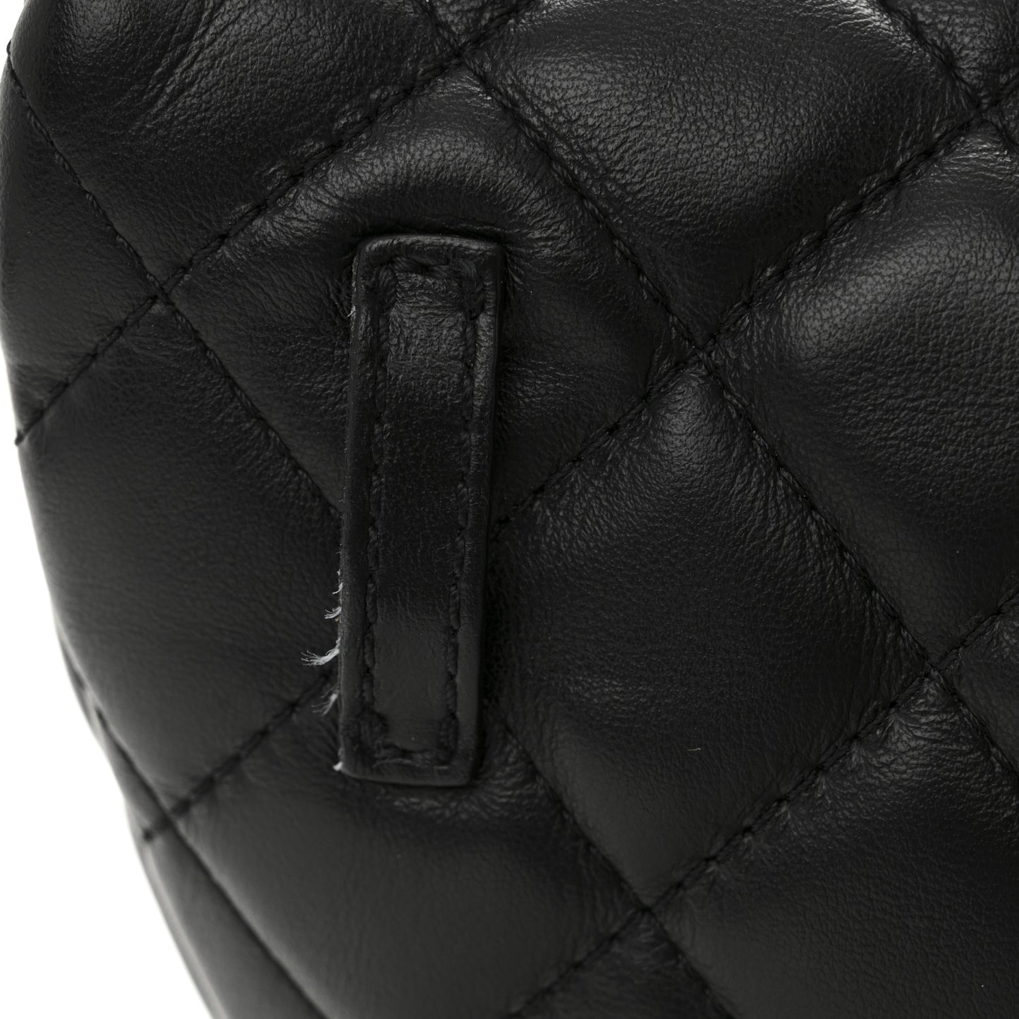 Calfskin Quilted Uniform Waist Belt Bag Black