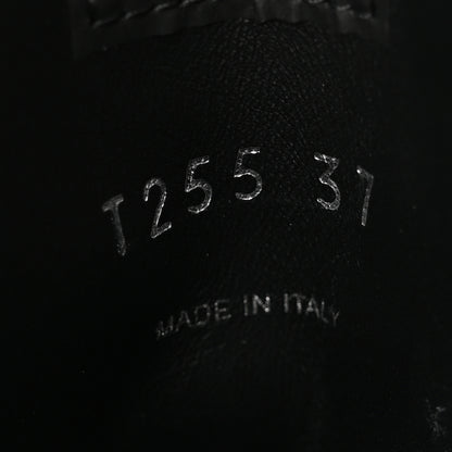 Prada Spazzolato Rois Re-Nylon Metal Triangle Logo Monolith Pouch Pocket 55mm Boots 37 Black 7 of 8