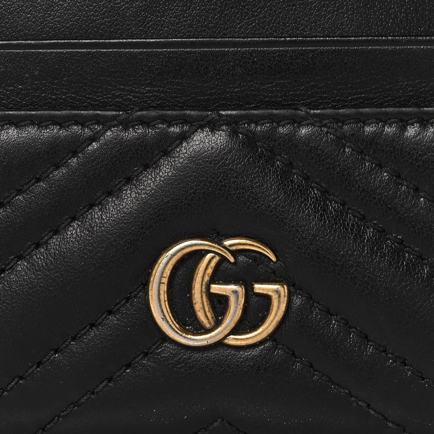 Gucci Calfskin Matelasse GG Marmont Card Holder Black 7 of 7