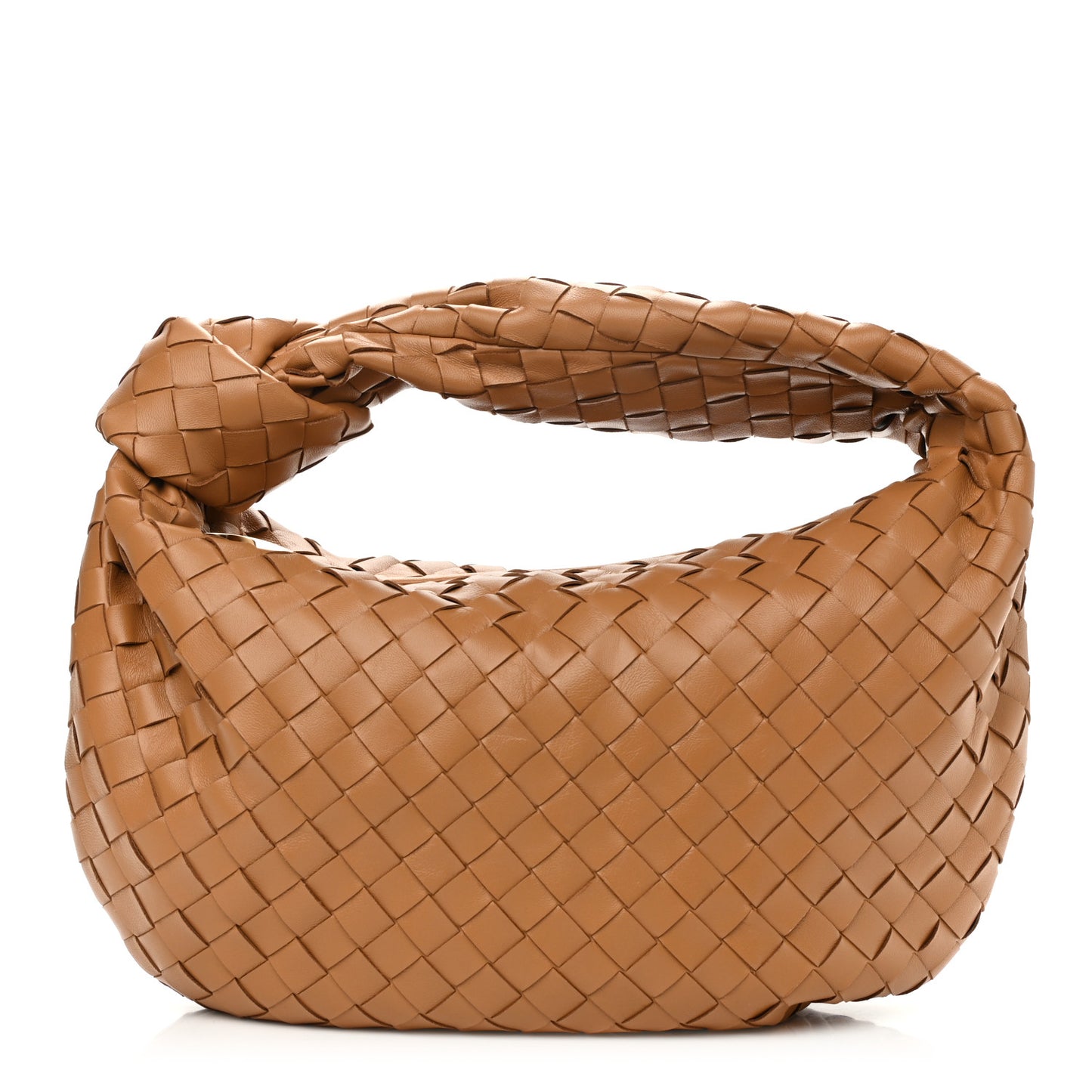 Nappa Intrecciato Teen Jodie Hobo Caramel