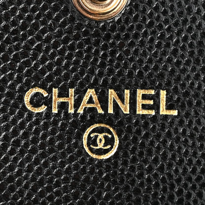 Chanel Caviar Quilted Crystal CC Large Gusset Flap Wallet Black 6 of 10