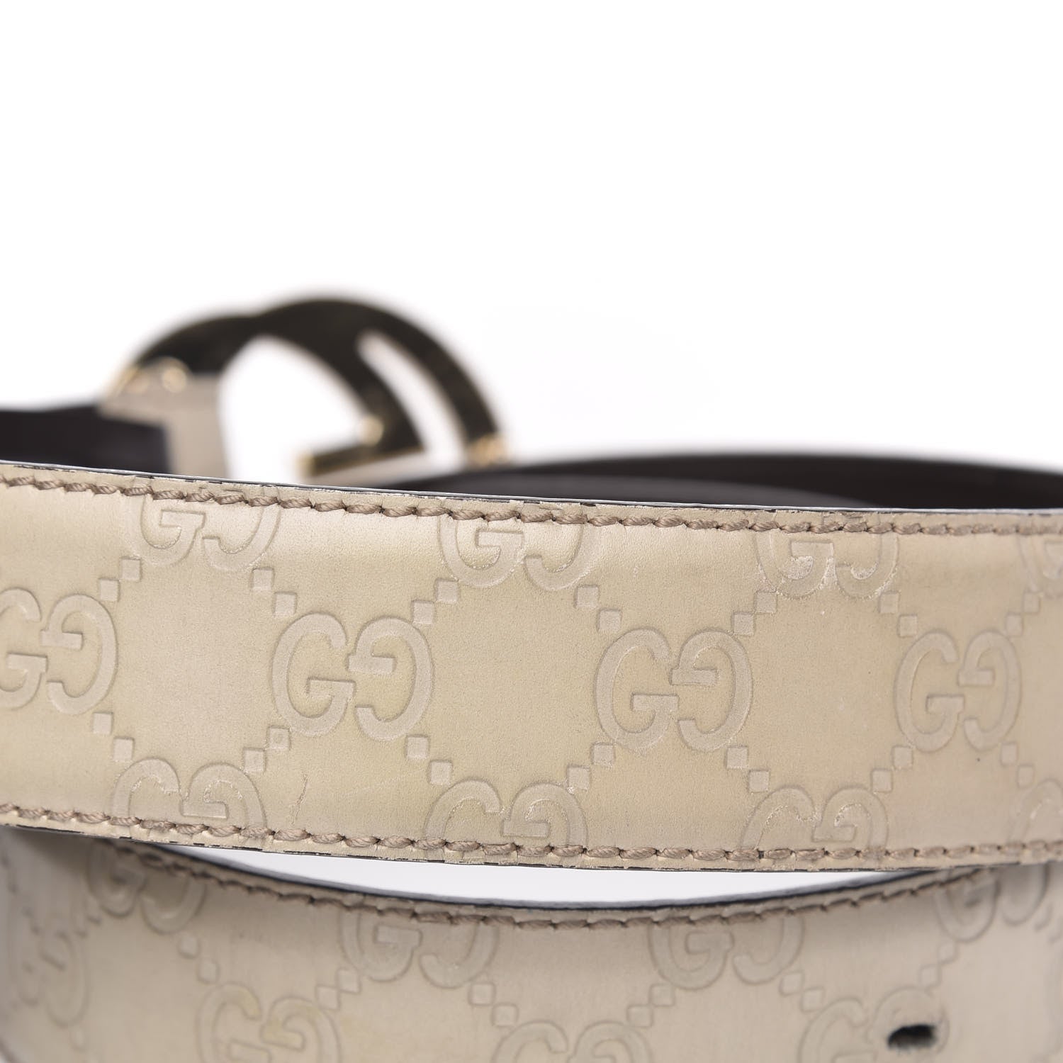 Gucci Guccissima Interlocking G 40mm Belt 85 34 Off White 3 of 7