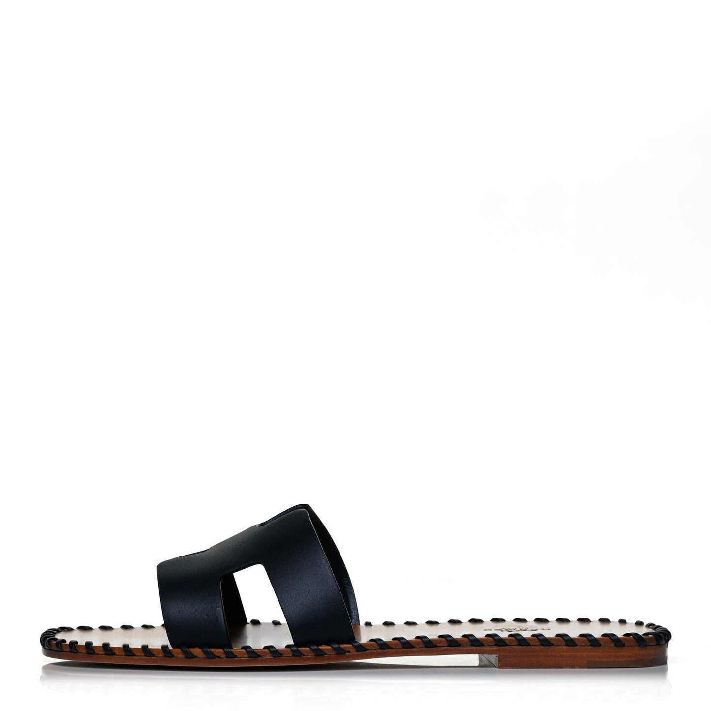 Box Calfskin Braided Oran Sandals 40 Black