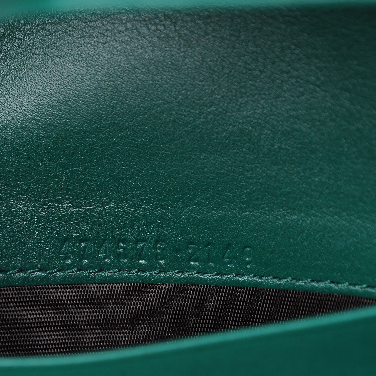 Gucci Calfskin Matelasse GG Marmont Chain Wallet Emerald Green 7 of 7