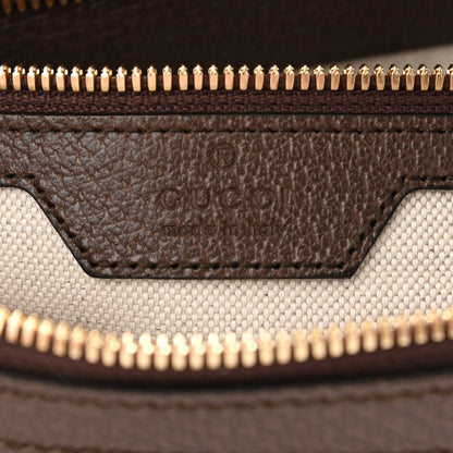 Gucci Monogram Jumbo GG Textured Dollar Calfskin Web Messenger Shoulder Bag Camel Ebony New Acero 6 of 10