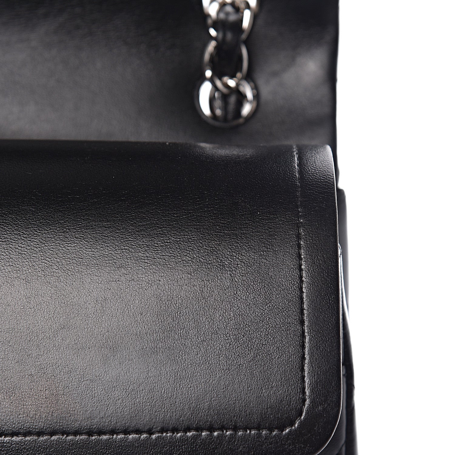 Chanel Lambskin Quilted Jumbo Double Flap Black 14 of 21
