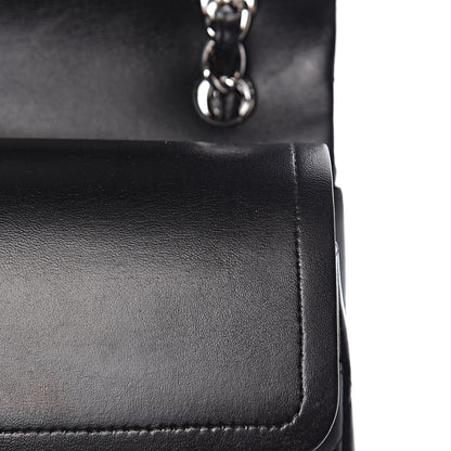 Chanel Lambskin Quilted Jumbo Double Flap Black 14 of 21