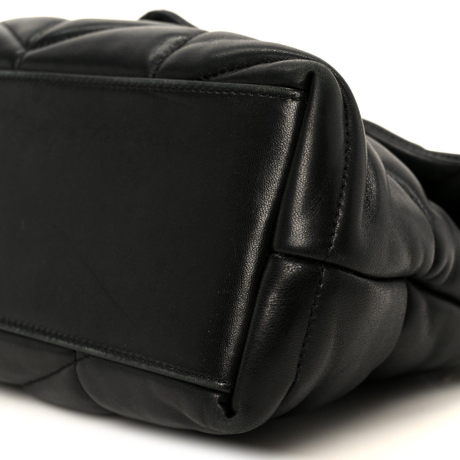 Saint Laurent Lambskin Quilted Small Loulou Puffer Monogram Chain Satchel Black 11 of 11
