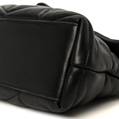 Saint Laurent Lambskin Quilted Small Loulou Puffer Monogram Chain Satchel Black 11 of 11