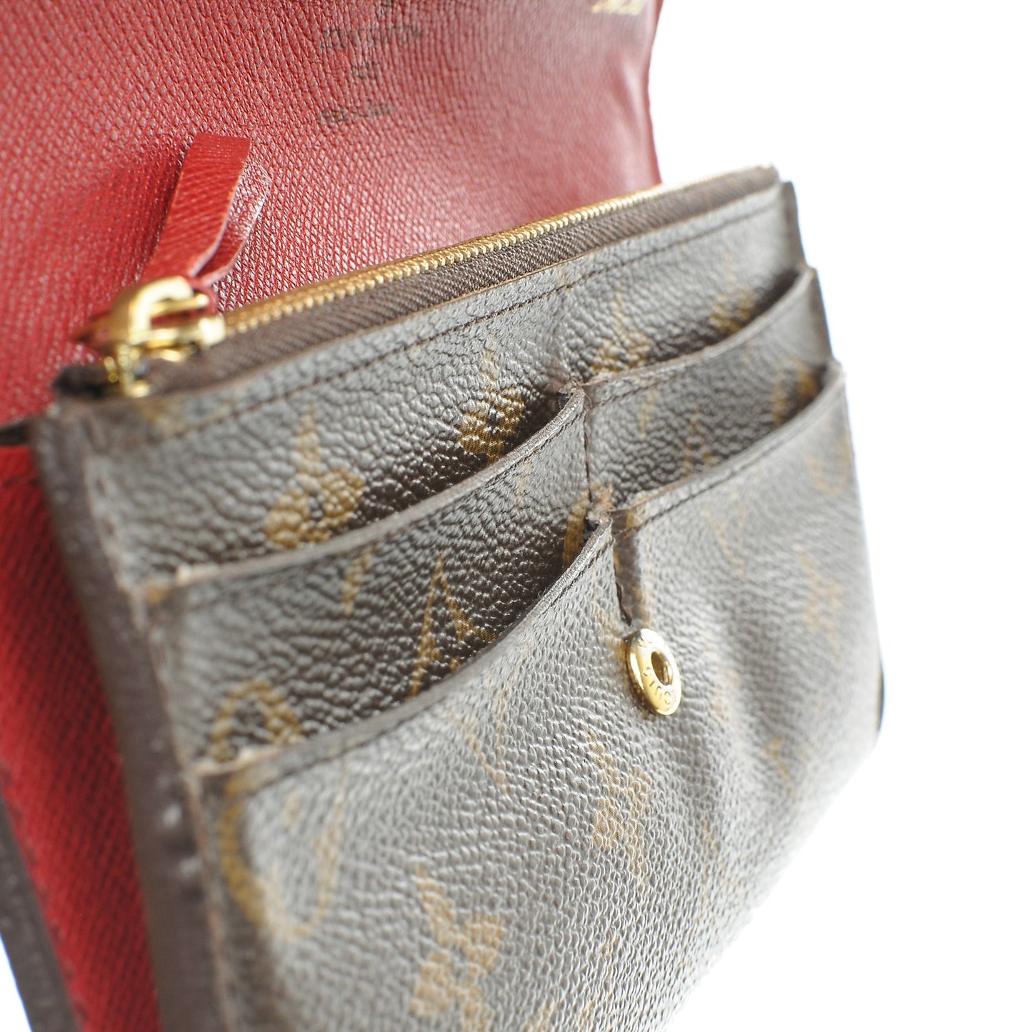 Monogram Emilie Wallet Red