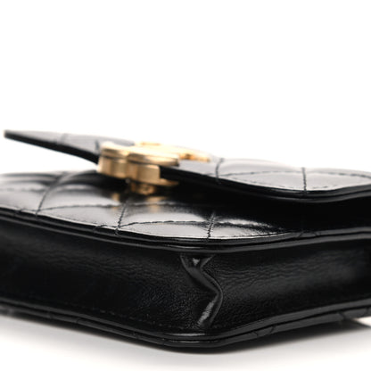 Chanel Calfskin Quilted Perfect Fit Coin Purse With Chain Black 10 of 10