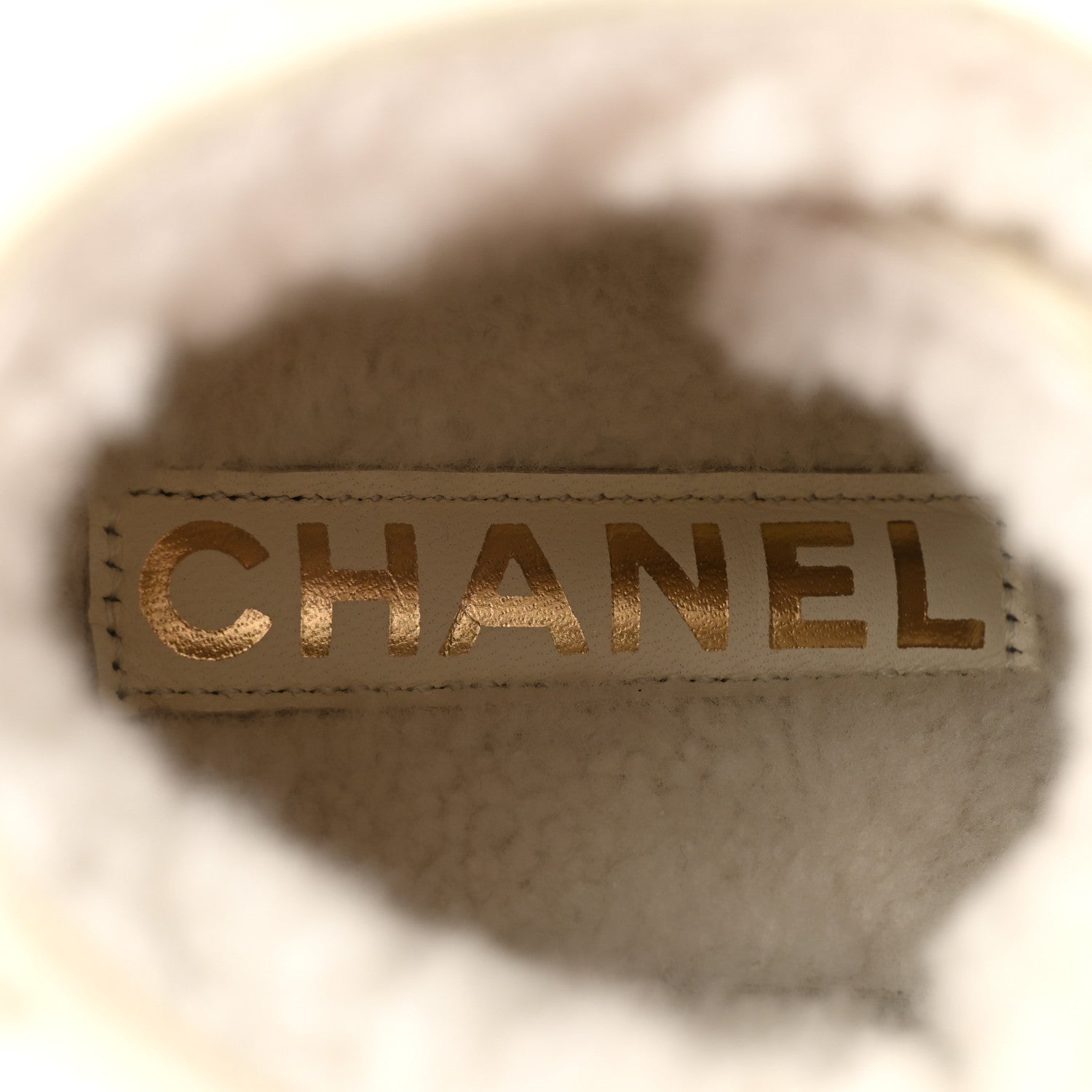 Chanel Kid Suede Shearling Sheepskin Lace Up Boots 39.5 Ivory White Black 8 of 13