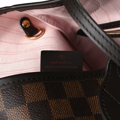 Louis Vuitton Damier Ebene Neo Neverfull MM Rose Ballerine 9 of 14
