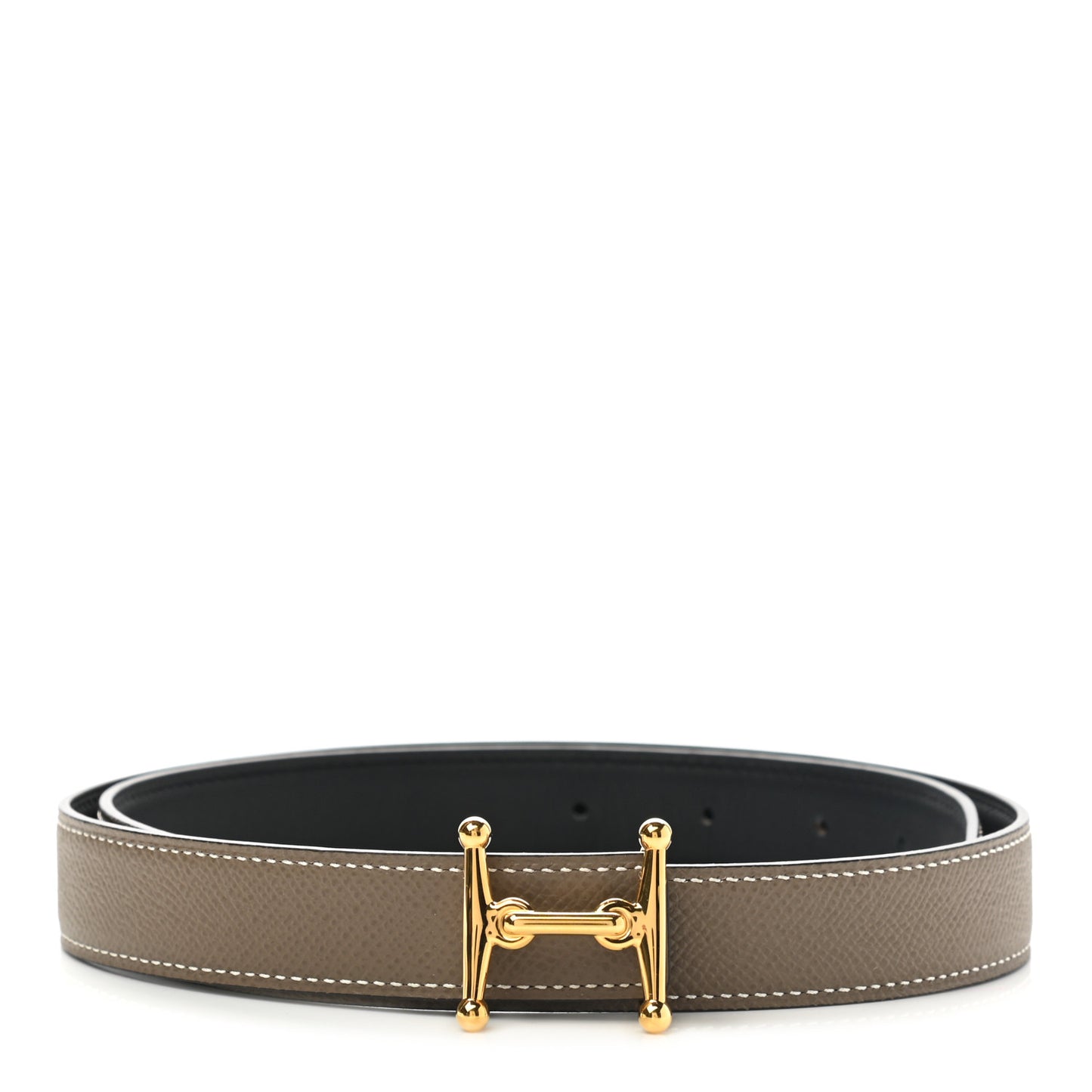 Epsom Swift 24mm Mors H Belt 75 Etoupe Black