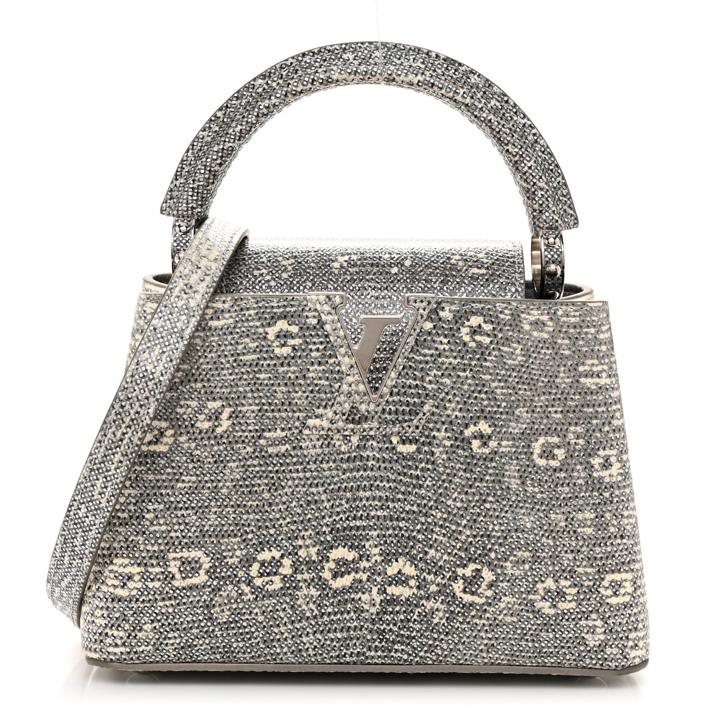 Lizard Mini Capucines Argento